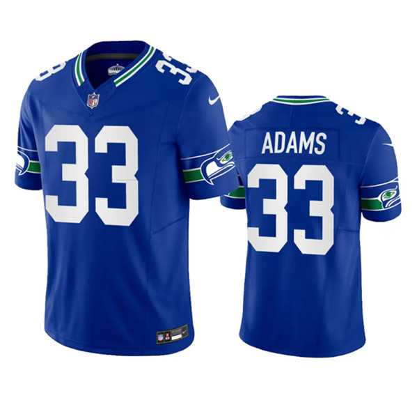 Men%27s Seattle Seahawks #33 Jamal Adams Royal 2023 F.U.S.E. Vapor Limited Throwback Stitched Jersey Dzhi